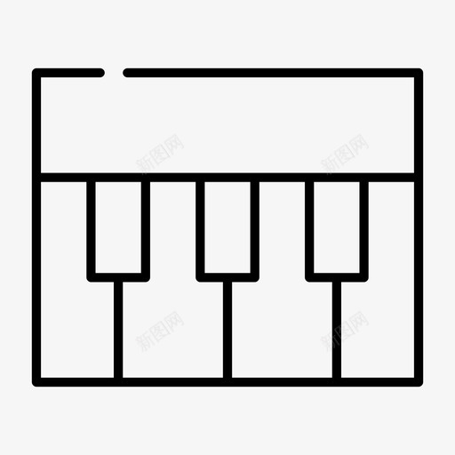 风琴电子琴键盘图标svg_新图网 https://ixintu.com 多媒体缝隙薄 电子琴 钢琴键 键盘 音乐 风琴