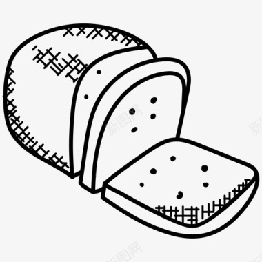 切片面包面包店项目早餐图标图标