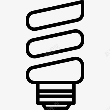 紧凑型荧光灯电能量图标图标