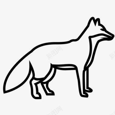 狐狸的身体幼兽红狐图标图标
