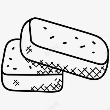 面包片面包店三明治图标图标