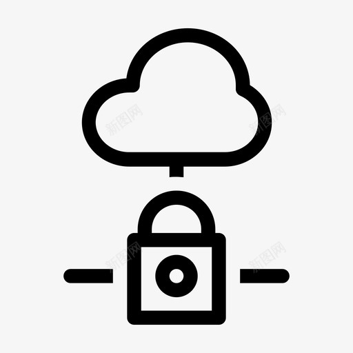 云数据锁互联网安全图标svg_新图网 https://ixintu.com 云数据锁 互联网安全