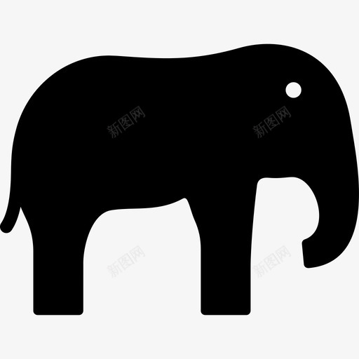 大象非洲动物图标svg_新图网 https://ixintu.com 动物 哺乳动物 大象 猛犸象 非洲