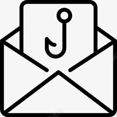 邮件挂钩数据信件图标图标