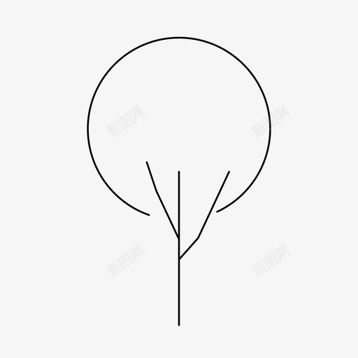 树建筑圆圈图标svg_新图网 https://ixintu.com 圆圈 建筑 树 植物