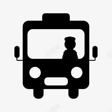公共汽车司机交通工具图标图标