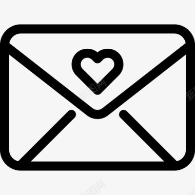 电子邮件爱心情人节图标图标
