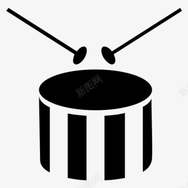 鼓节拍乐器图标图标