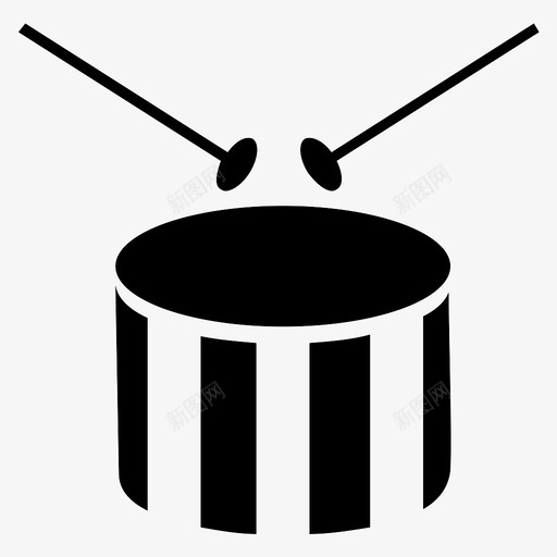 鼓节拍乐器图标svg_新图网 https://ixintu.com 乐器 打击乐器 节拍 鼓