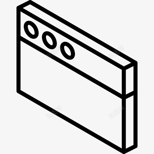 窗口要素iso图标svg_新图网 https://ixintu.com iso 窗口 等轴测 要素 要素等距轮廓