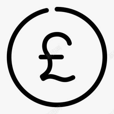 英镑货币预算硬币图标图标