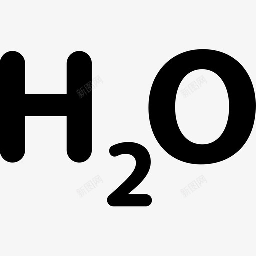 H2O配方教育生态学图标svg_新图网 https://ixintu.com H2O配方 教育 生态学