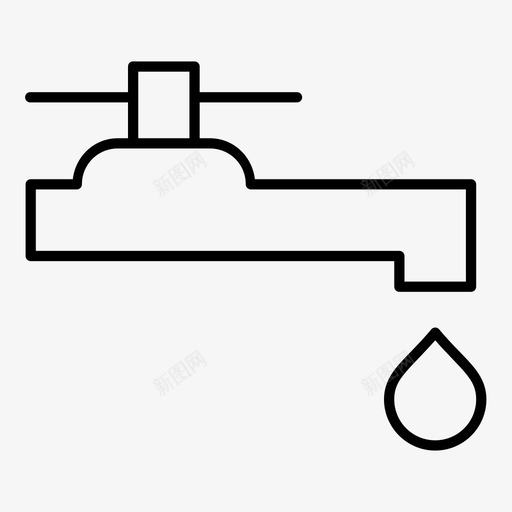 水龙头清洁饮用图标svg_新图网 https://ixintu.com 水龙头 清洁 资源 饮用