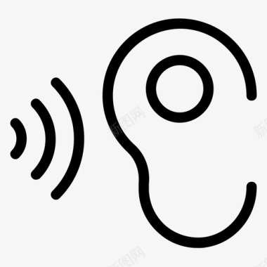 听觉聋哑感觉图标图标