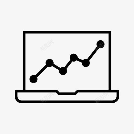 图表商务笔记本电脑图标svg_新图网 https://ixintu.com 商务 图表 市场 折线图 笔记本电脑 统计