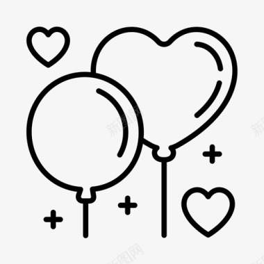 气球约会爱情图标图标
