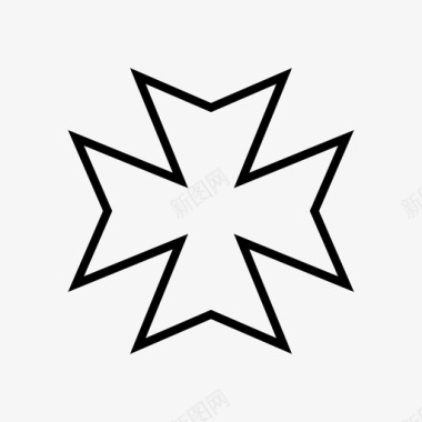 马耳他十字架基督基督徒图标图标