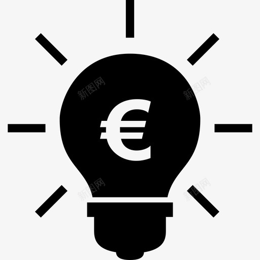 欧式创意灯泡商务图标svg_新图网 https://ixintu.com 商务 欧式创意 灯 灯泡