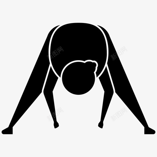 前弯瑜伽姿势身体伸展人物插图图标svg_新图网 https://ixintu.com 人物插图 前弯瑜伽姿势 身体伸展