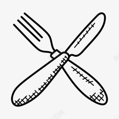 餐具叉子厨房用具图标图标