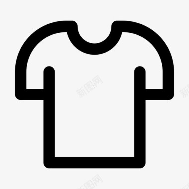 T恤jumpicon服装加粗线条图标图标