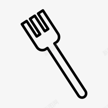 叉子吃的快餐图标图标