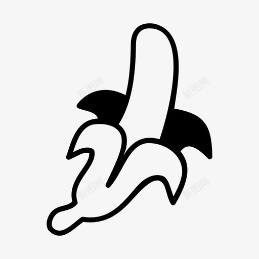 香蕉水果芭蕉图标svg_新图网 https://ixintu.com 水果 芭蕉 香蕉