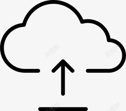 云计算云存储文件上传图标图标