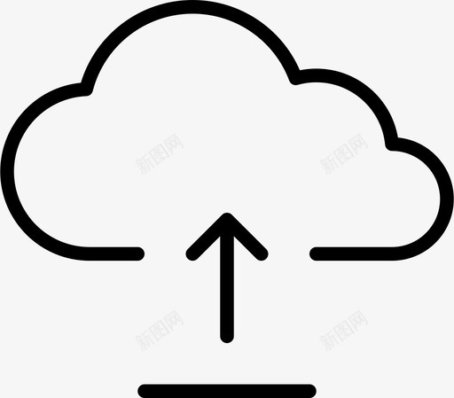 云计算云存储文件上传图标svg_新图网 https://ixintu.com 云存储 云计算 文件上传