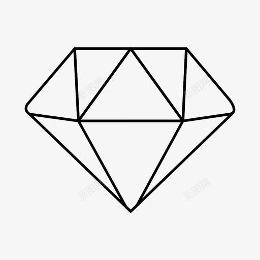 钻石水晶红宝石图标svg_新图网 https://ixintu.com 水晶 红宝石 钻石