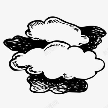云降水天空图标图标