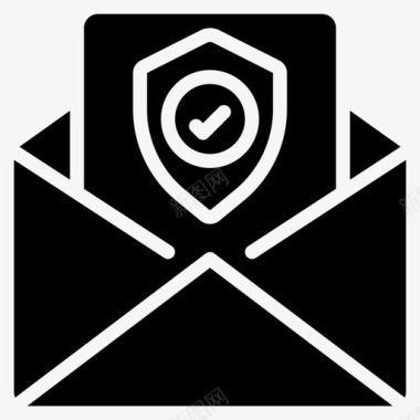 邮件屏蔽数据安全图标图标
