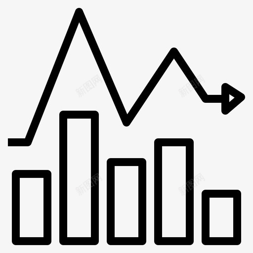 波动分析图表图标svg_新图网 https://ixintu.com 分析 图表 波动 统计 股票市场