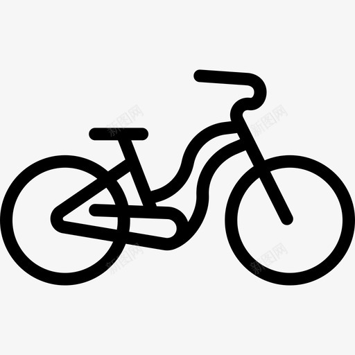 女自行车弹簧直线型图标svg_新图网 https://ixintu.com 女自行车 弹簧 直线型