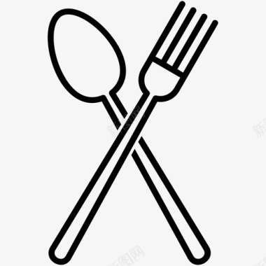 餐具叉子银器图标图标