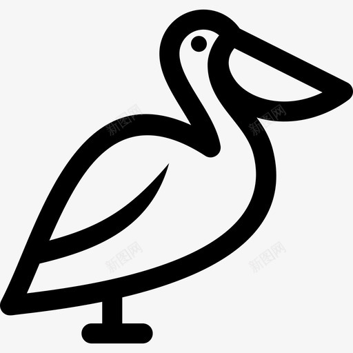 鹈鹕澳大利亚棕色图标svg_新图网 https://ixintu.com 棕色 水鸟 澳大利亚 秘鲁 鸟类轮廓 鹈鹕