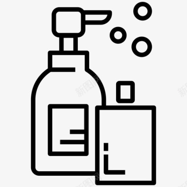 浴室设施洗发水香波图标图标