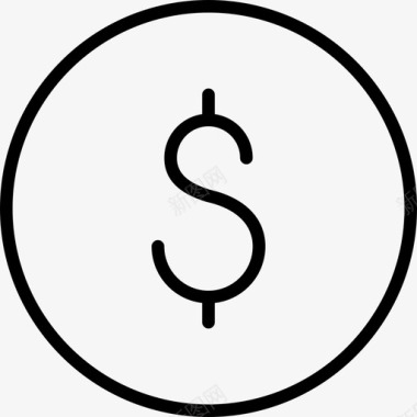 美元硬币业务现金图标图标