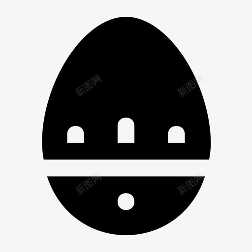 鸡蛋计时器烹饪厨具图标svg_新图网 https://ixintu.com 厨具 厨房符号 烹饪 鸡蛋计时器