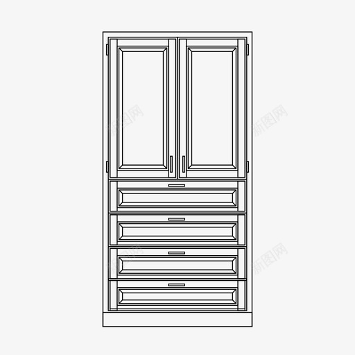 高柜建筑案例图标svg_新图网 https://ixintu.com 建筑 案例 立面图 高柜