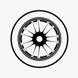 汽车轮辋车轮汽车轮胎定制图标高清图片
