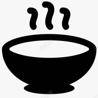热汤碗食物早午餐图标图标
