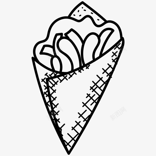 薯条快餐薯条盒图标svg_新图网 https://ixintu.com 快餐 油炸薯条 薯条 薯条盒 食品和饮料涂鸦图标