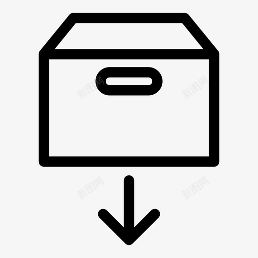 卸载包装包装箱发送图标svg_新图网 https://ixintu.com 上传 产品推广 包装箱 卸载包装 发送 运输