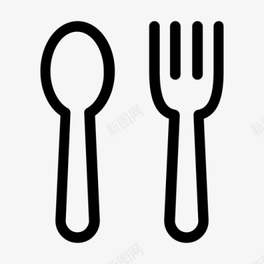 晚餐叉子餐厅图标图标