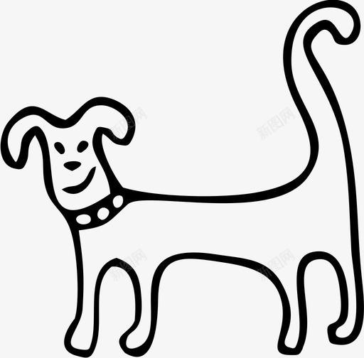 狗动物手绘图标svg_新图网 https://ixintu.com 动物 手绘 狗