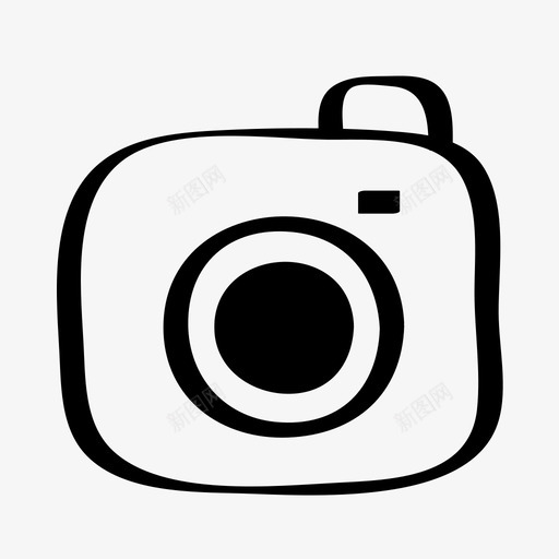 相机手绘摄影图标svg_新图网 https://ixintu.com 兔子图标 手绘 摄影 相机