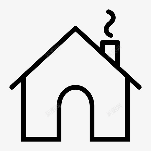 家里的烟烟囱房子图标svg_新图网 https://ixintu.com 家里的烟 房子 烟囱 用户界面基本的lipo轮廓 索引
