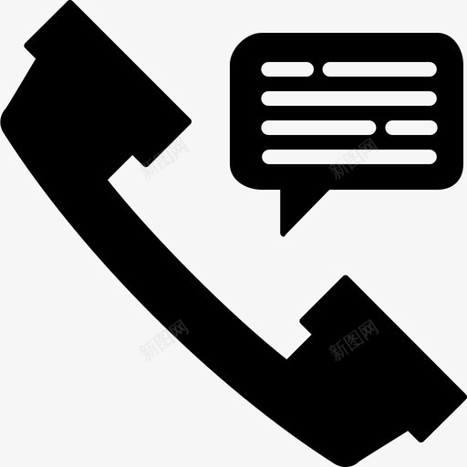 语音邮件通话评论图标svg_新图网 https://ixintu.com 电话 评论 语音邮件 通讯稳定响应 通话