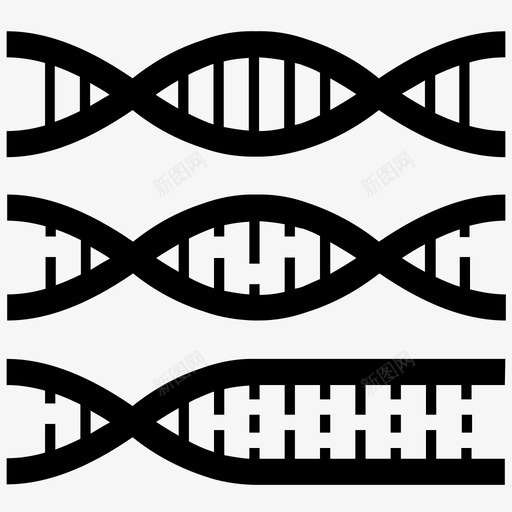 dna分裂基因遗传学图标svg_新图网 https://ixintu.com dna分裂 基因 测序 科学 遗传学
